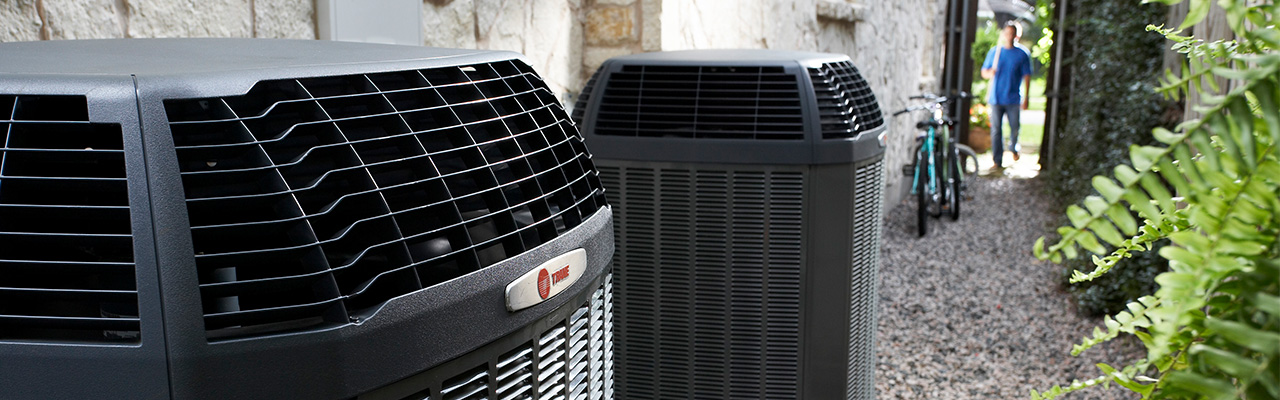 Trane air conditioning units outside